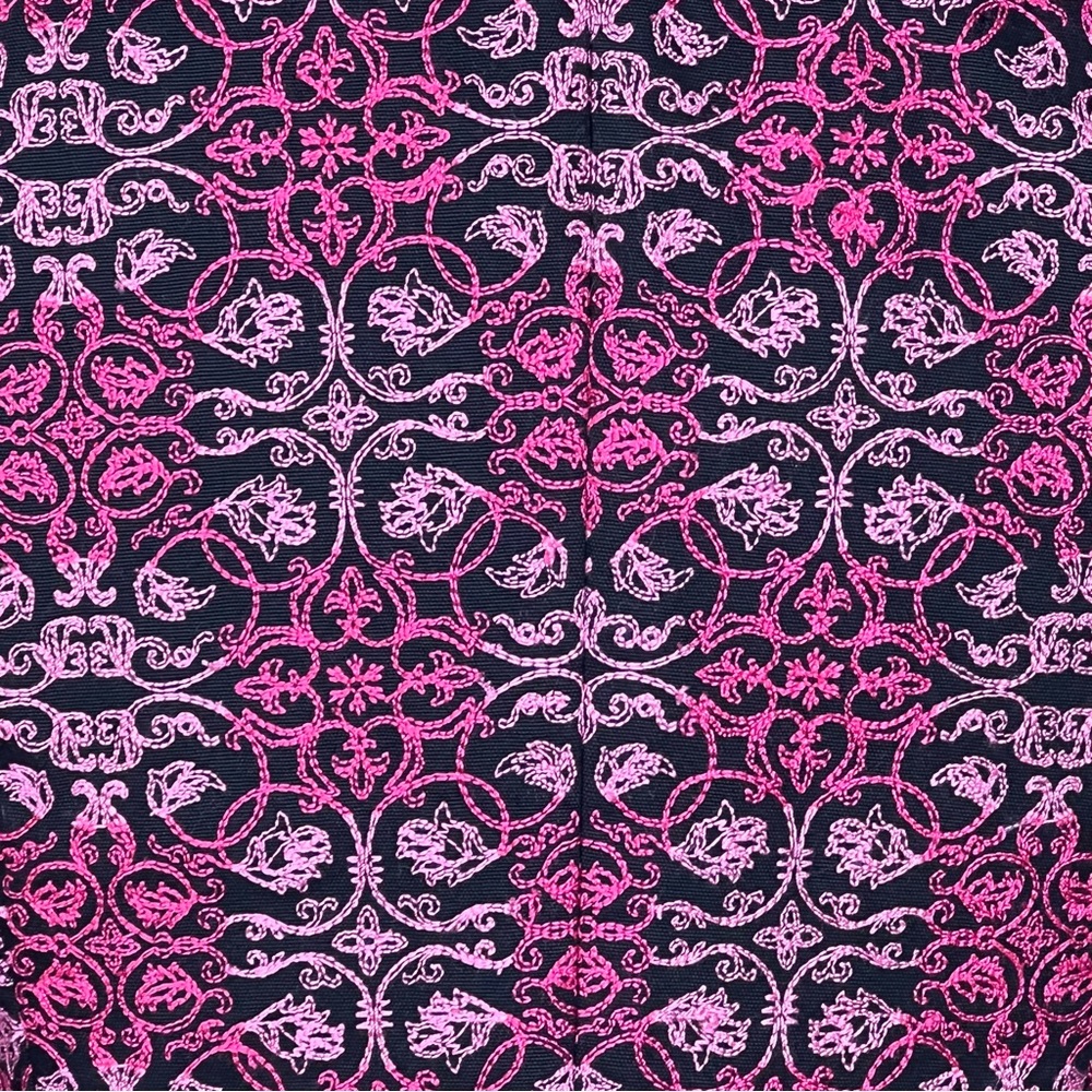 Talbots Petites Women’s Embroidered Pink & Black Cotton Blazer Size 4 EUC - Picture 9 of 14